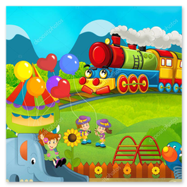 Familienfest mit Kindern, Luftballons und frischem Schnitzelduft