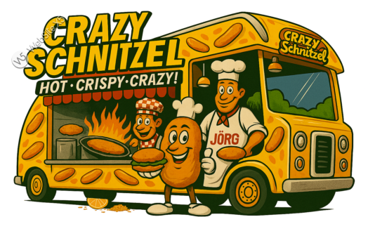 Foodtruck vor Gästen auf einem Event